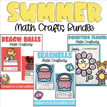 Preview of Summer Math Crafts | Numbers to 20 and Addition