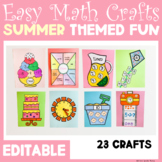 Summer Math Crafts- Summer STEM- End of the Year Activitie