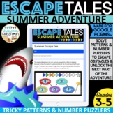 Summer Math Enrichment | Puzzlers | Digital Escape Tale fo