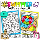 Summer Math Fact Color by Code BUNDLE