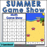 Summer Math Game Show for End of the Year Activities Power
