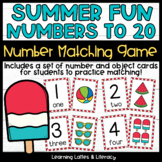 Summer Math Game Task Cards Number Recognition Math Center