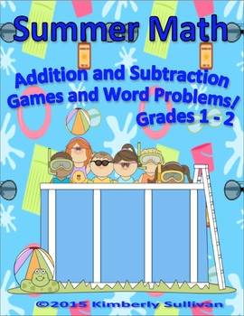 Preview of Summer Math Games and Word Problems Grades 1 - 2