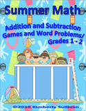 Summer Math Games and Word Problems Grades 1 - 2