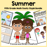 Summer Math Goofy Glyph Bundle 5th Grade | Math Skills Rev
