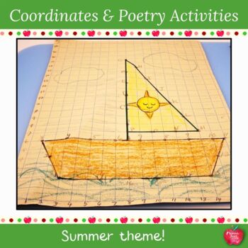 Preview of Summer Math Grids & Poetry: Sailing Into Summer