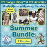 Summer Math & History Bundle: 7 Middle School PDF Mini Les