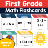 Math Review Homework for First Grade Flashcards Skill practice