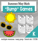 Summer Math Kindergarten Bump Games Bundle