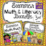 Summer Math & Literacy Bundle for 3rd Grade