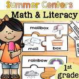 Summer Math & Literacy Centers {1st Grade}