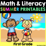 Preview of Summer Math & Literacy Printables {1st Grade}