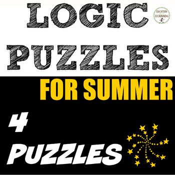 Preview of Summer Math Logic Puzzles for Problem Solving