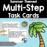Summer Math: Multi-Step Word Problem Task Cards for Third 