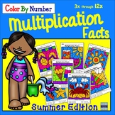 Summer Math Multiplication Color By Number