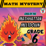 Summer Math Mystery Activity - 6th Grade Math Review Game