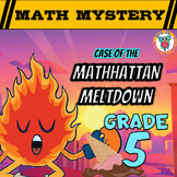 Summer Math Mystery Activity: 5th Grade Math review Game