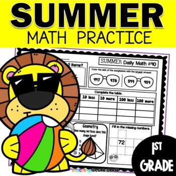 Preview of Summer Math Packet End of Year 1st Grade Review | Fun Math Practice Activities