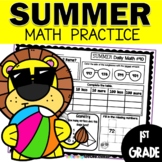 Summer Math Packet End of Year 1st Grade Review | Fun Math