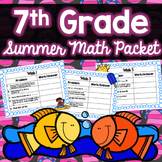 Summer Math Packet - 7th Grade (No Prep)