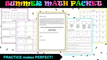 Preview of Summer Math Packet (Upcoming 5th Graders)