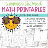 Summer Math Printables ~ 34 Print & Go Sheets