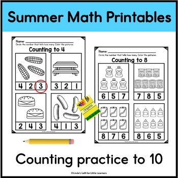 free printable summer math activities for kindergarten