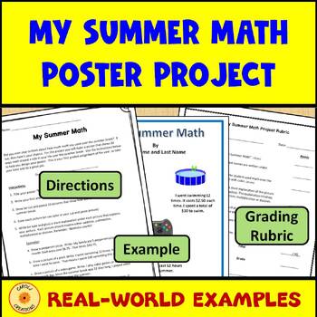 Preview of Back to School Activity My Summer Math Poster
