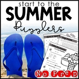 Summer Math Puzzles for Middle School