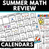 Summer Math Review Calendars Problem A Day Kindergarten Fi