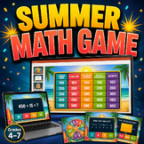 Summer Math Review Game PowerPoint Grades 4-7