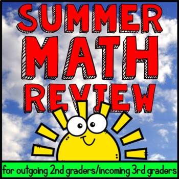 Preview of Summer Math Review Packet - 2nd to 3rd - Printables and Digital
