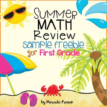 Preview of Summer Math Review Sample Freebie for First Grade