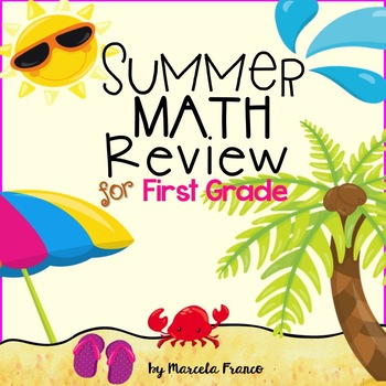 Preview of Summer Math Review for First Grade- Common Core Aligned