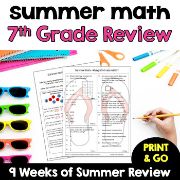 summer math worksheets for incoming 8th graders review of 7th grade math