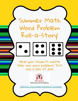 Preview of Summer Math Roll-a-Math Word Problem! Digital Activity