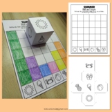 Summer Math Roll and Color Graph Graphing Activities Dice 