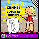 Summer Color By Number Pages (Beach Edition)
