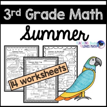 summer math worksheets 3rd grade common core by teaching buddy loves math