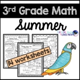 Preview of Summer Math Worksheets 3rd Grade Common Core