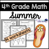 Preview of Summer Math Worksheets 4th Grade Common Core