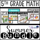 Summer Math Worksheets 5th Grade Bundle