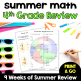 Summer Math Worksheets - Review of 4th Grade for Rising 5t