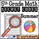 Summer Math Worksheets Secret Codes 5th Grade Common Core