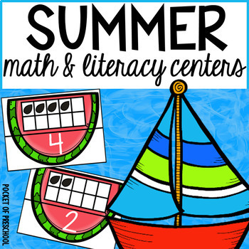Preview of Summer Math and Literacy Centers for Preschool, Pre-K, and Kindergarten