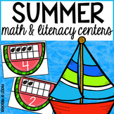 Summer Math and Literacy Centers for Preschool, Pre-K, and
