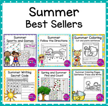 Preview of Summer School Math & Literacy Occupational Therapy Worksheets Activities