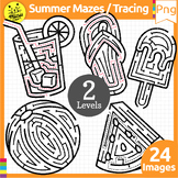 Summer Mazes Clipart | Seasons | Labyrinth | Fine Motor Skills