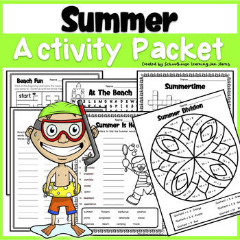 Preview of Summer Mazes Puzzles and More Activity Packet