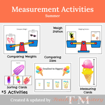 Preview of Summer Measurement Games for Preschool